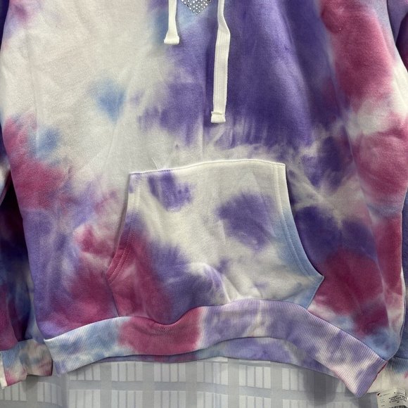 Cult Favorite Women's Good Vibes Tie Dye Multicolor Pull-Over Hoodie Size M - Picture 9 of 15